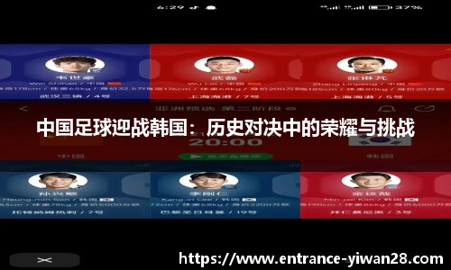 中国足球迎战韩国：历史对决中的荣耀与挑战